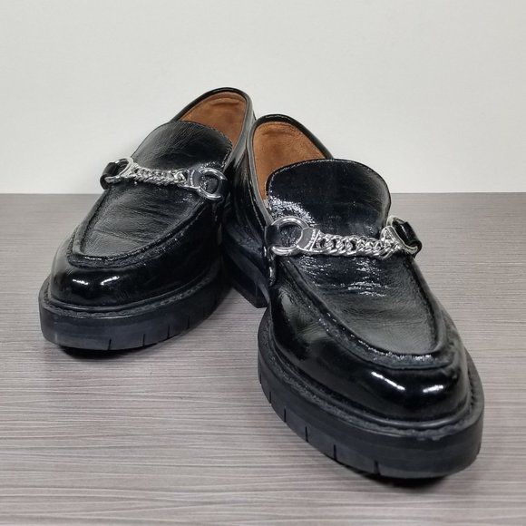 rag & bone 'Curtis' Loafer Black Patent Textured Leather, Womens Size 7 US / 37 - Picture 4 of 12